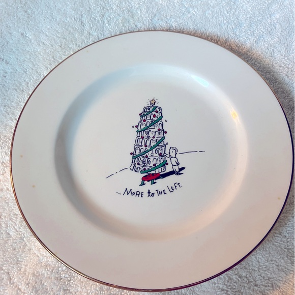 2 Replacement Merry-Masterpieces 8"  Christmas Plates Pisa and Paris - Picture 1 of 5